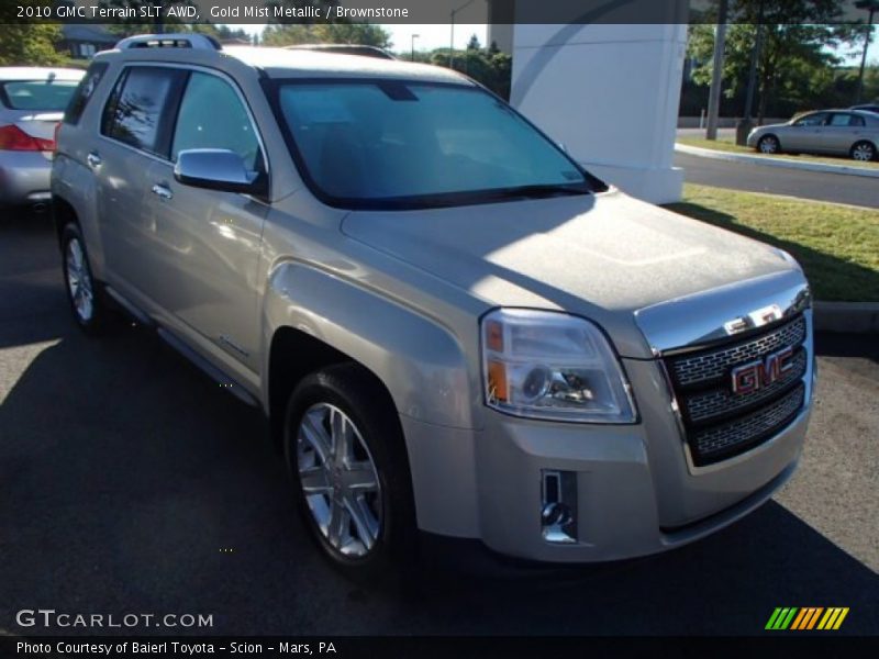 Gold Mist Metallic / Brownstone 2010 GMC Terrain SLT AWD