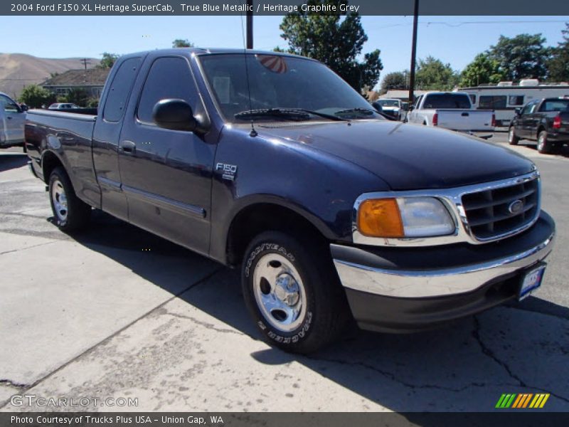 True Blue Metallic / Heritage Graphite Grey 2004 Ford F150 XL Heritage SuperCab