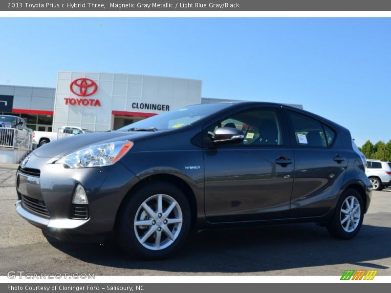 Magnetic Gray Metallic / Light Blue Gray/Black 2013 Toyota Prius c Hybrid Three