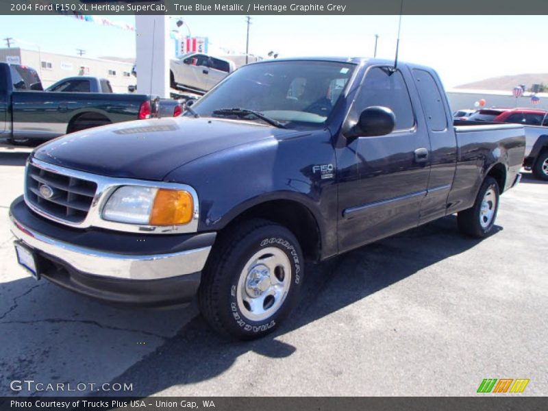 True Blue Metallic / Heritage Graphite Grey 2004 Ford F150 XL Heritage SuperCab