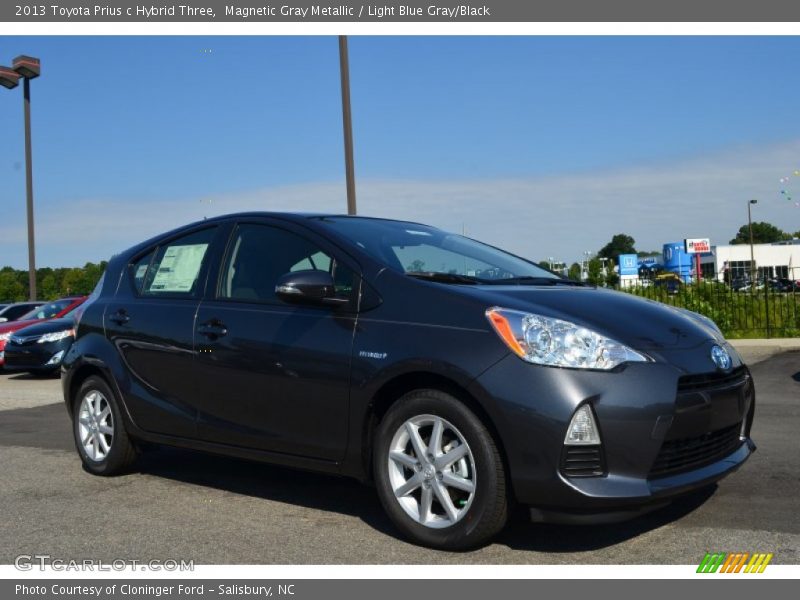 Magnetic Gray Metallic / Light Blue Gray/Black 2013 Toyota Prius c Hybrid Three