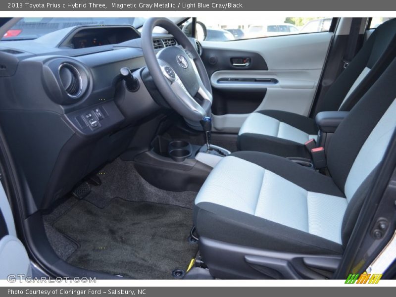 Magnetic Gray Metallic / Light Blue Gray/Black 2013 Toyota Prius c Hybrid Three