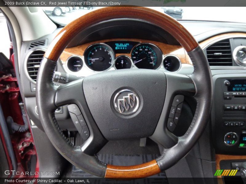 Red Jewel Tintcoat / Ebony Black/Ebony 2009 Buick Enclave CX