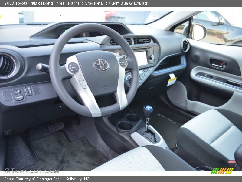 Magnetic Gray Metallic / Light Blue Gray/Black 2013 Toyota Prius c Hybrid Three