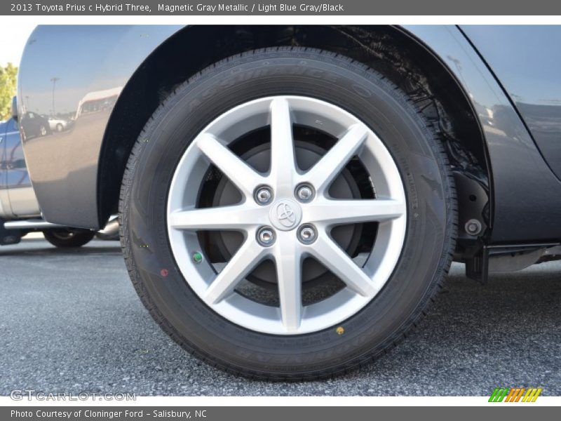 Magnetic Gray Metallic / Light Blue Gray/Black 2013 Toyota Prius c Hybrid Three