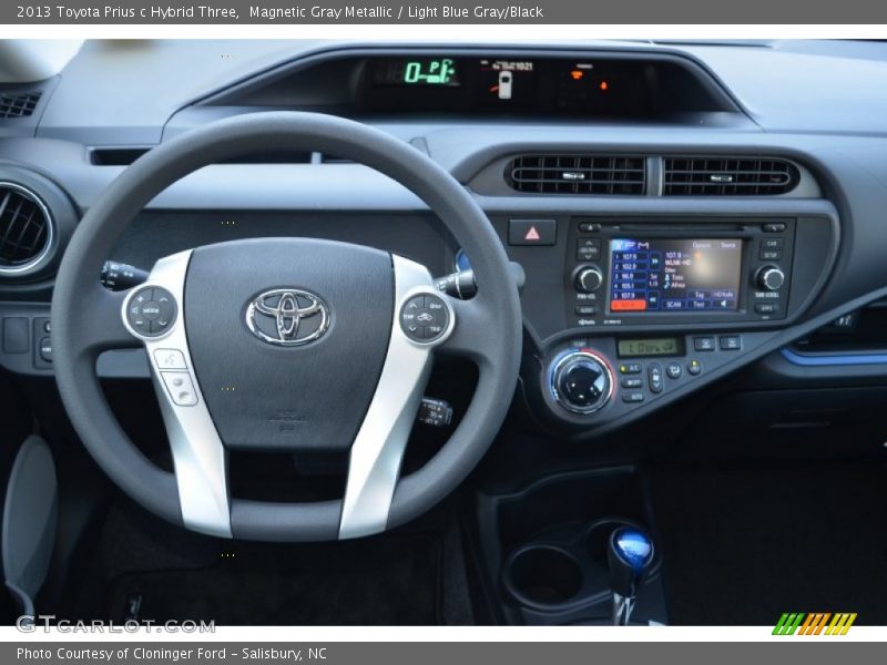 Magnetic Gray Metallic / Light Blue Gray/Black 2013 Toyota Prius c Hybrid Three