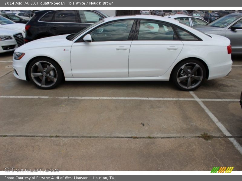 Ibis White / Nougat Brown 2014 Audi A6 3.0T quattro Sedan