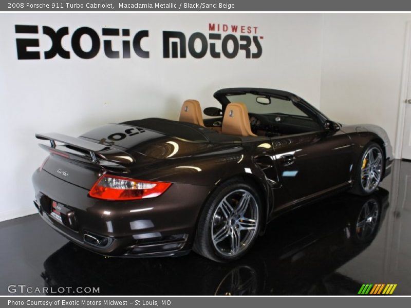Macadamia Metallic / Black/Sand Beige 2008 Porsche 911 Turbo Cabriolet