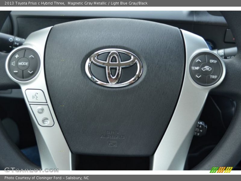 Magnetic Gray Metallic / Light Blue Gray/Black 2013 Toyota Prius c Hybrid Three
