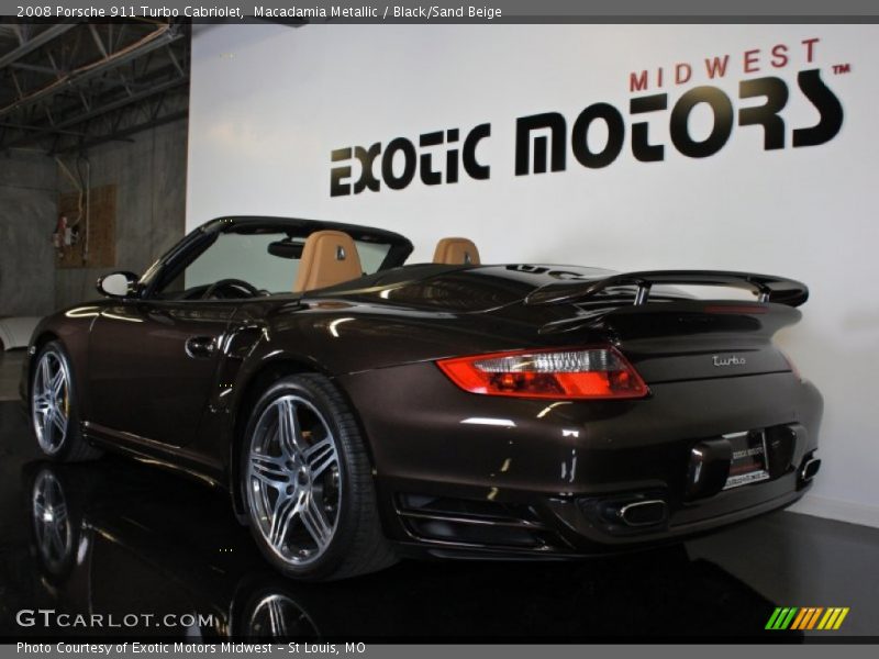 Macadamia Metallic / Black/Sand Beige 2008 Porsche 911 Turbo Cabriolet