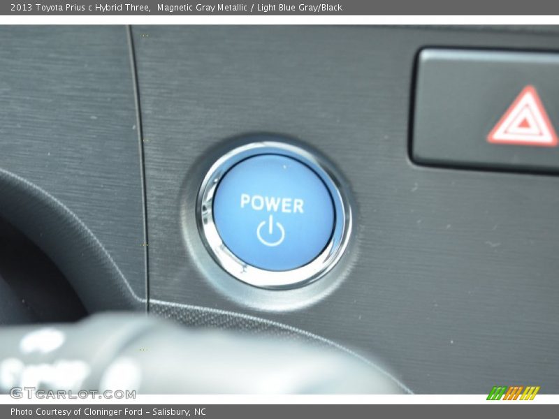 Magnetic Gray Metallic / Light Blue Gray/Black 2013 Toyota Prius c Hybrid Three