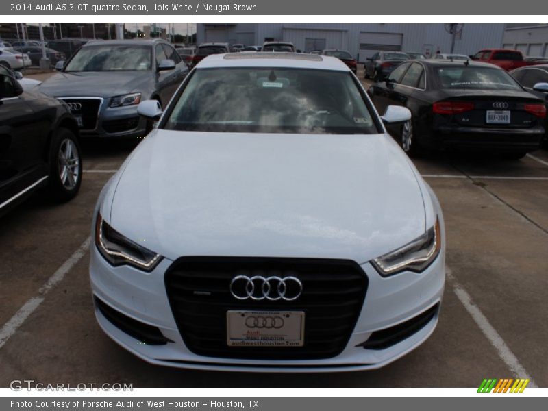 Ibis White / Nougat Brown 2014 Audi A6 3.0T quattro Sedan