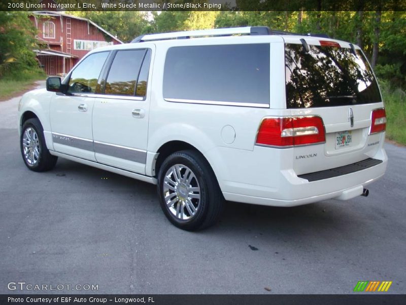 White Suede Metallic / Stone/Black Piping 2008 Lincoln Navigator L Elite