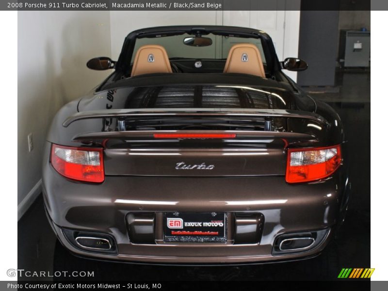 Macadamia Metallic / Black/Sand Beige 2008 Porsche 911 Turbo Cabriolet