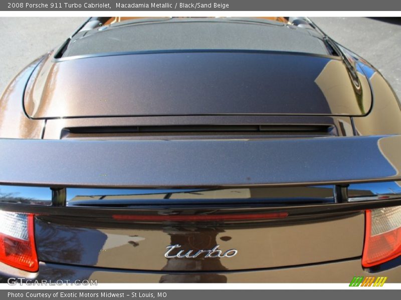 Macadamia Metallic / Black/Sand Beige 2008 Porsche 911 Turbo Cabriolet