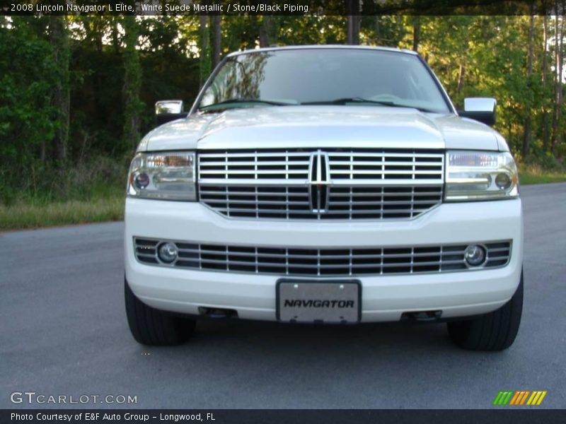 White Suede Metallic / Stone/Black Piping 2008 Lincoln Navigator L Elite