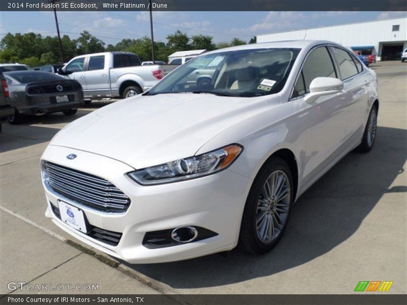 White Platinum / Dune 2014 Ford Fusion SE EcoBoost