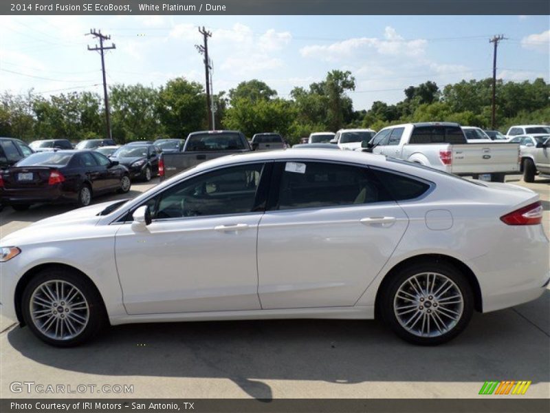 White Platinum / Dune 2014 Ford Fusion SE EcoBoost