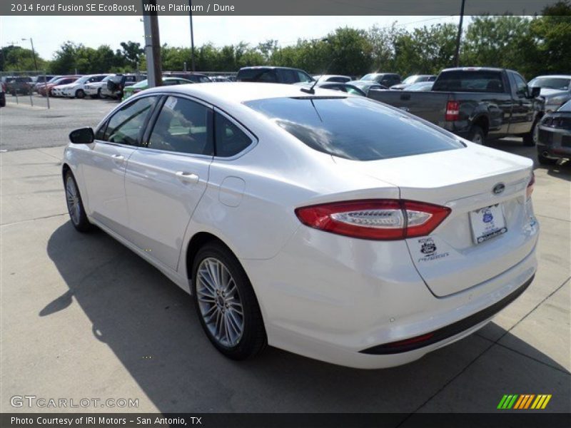 White Platinum / Dune 2014 Ford Fusion SE EcoBoost