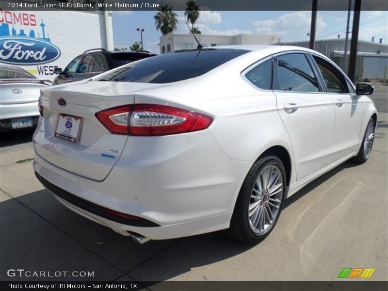 White Platinum / Dune 2014 Ford Fusion SE EcoBoost