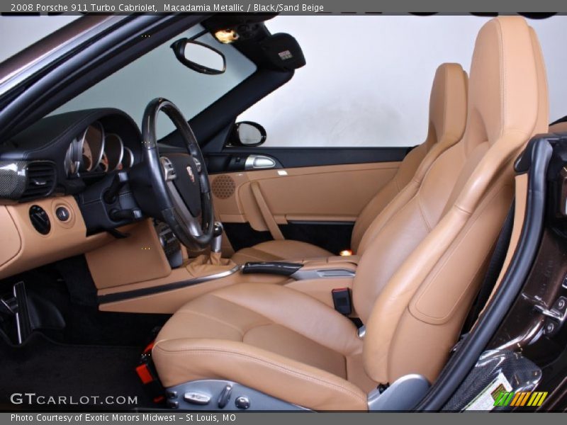  2008 911 Turbo Cabriolet Black/Sand Beige Interior