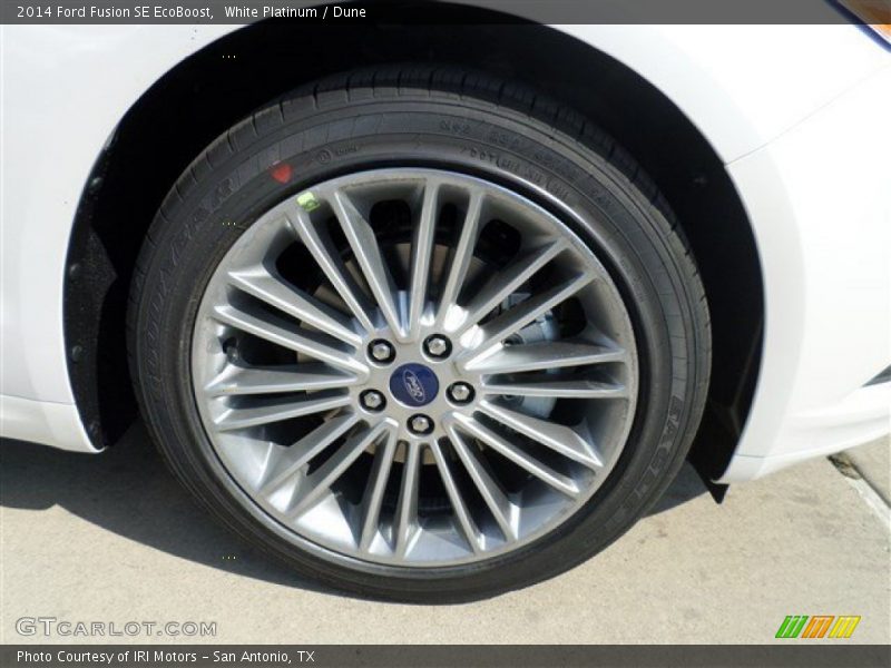 White Platinum / Dune 2014 Ford Fusion SE EcoBoost