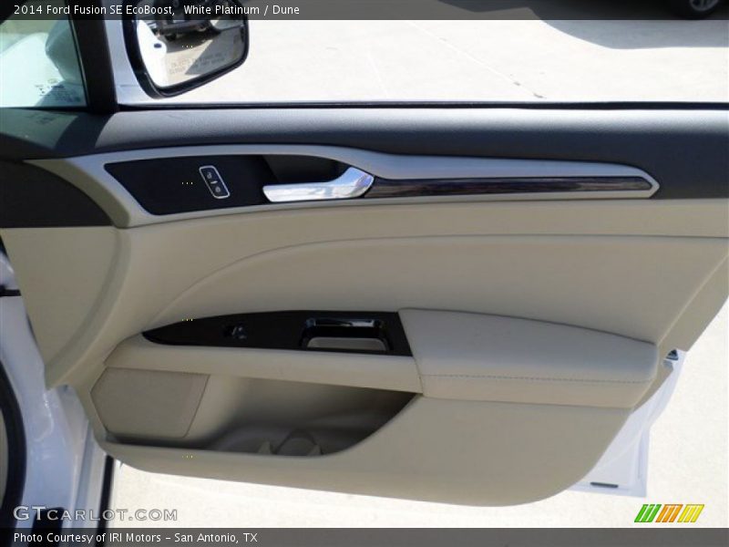 White Platinum / Dune 2014 Ford Fusion SE EcoBoost