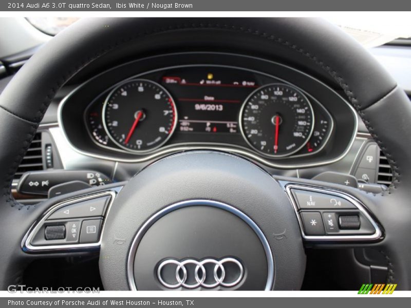 Ibis White / Nougat Brown 2014 Audi A6 3.0T quattro Sedan