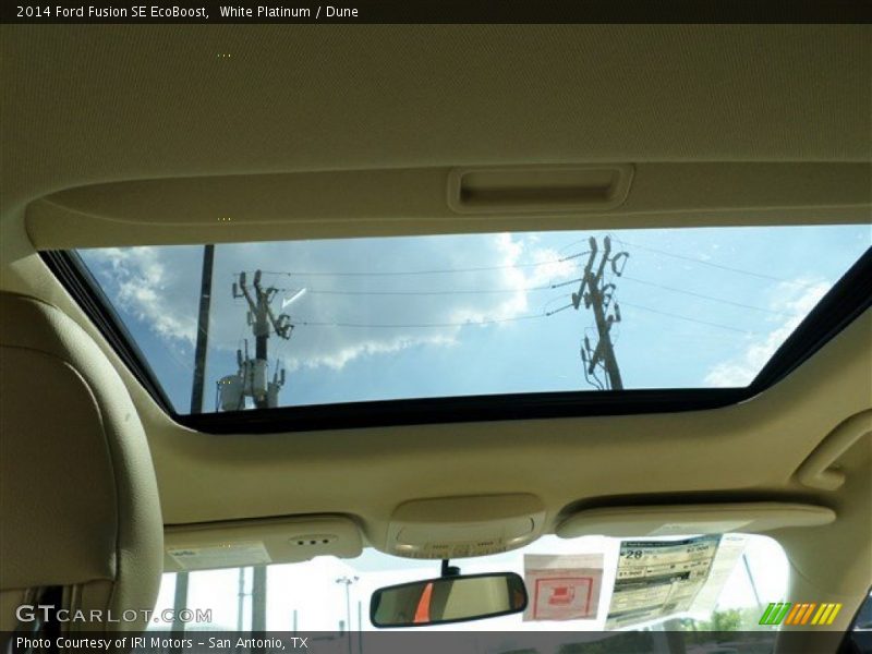 White Platinum / Dune 2014 Ford Fusion SE EcoBoost