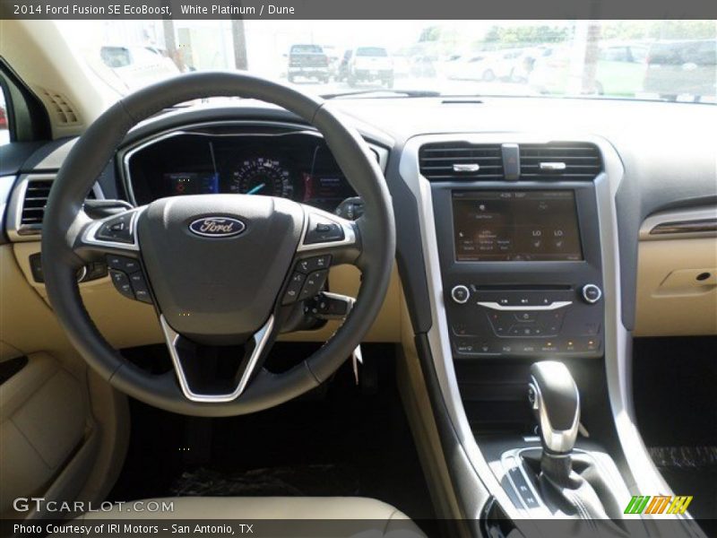White Platinum / Dune 2014 Ford Fusion SE EcoBoost
