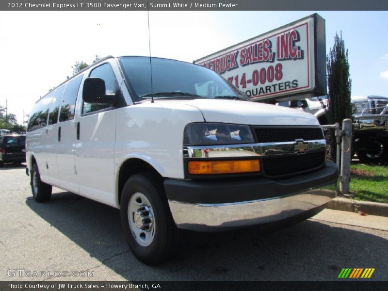Summit White / Medium Pewter 2012 Chevrolet Express LT 3500 Passenger Van