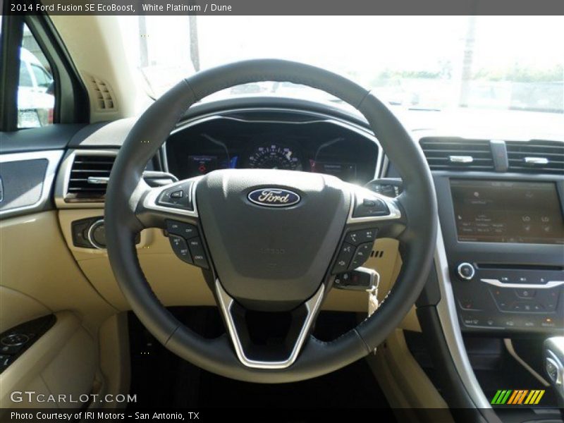 White Platinum / Dune 2014 Ford Fusion SE EcoBoost