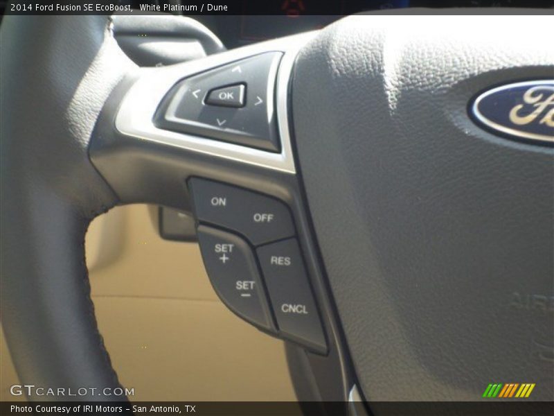 White Platinum / Dune 2014 Ford Fusion SE EcoBoost