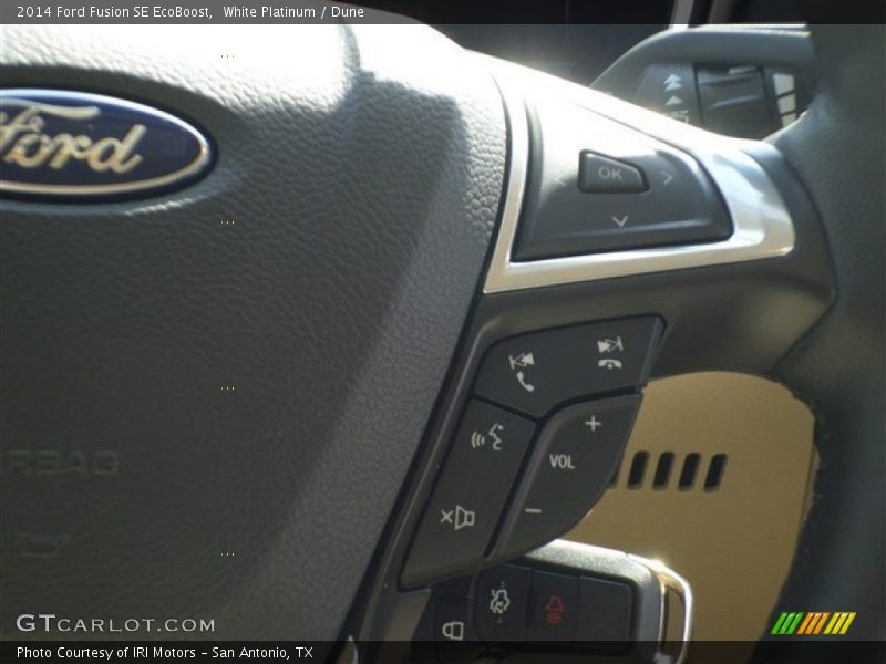 White Platinum / Dune 2014 Ford Fusion SE EcoBoost