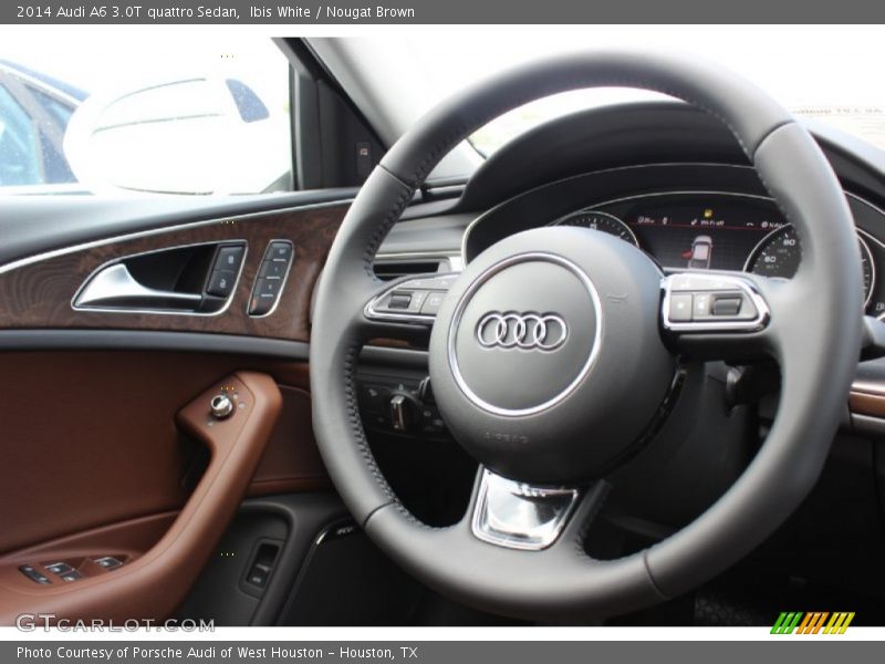 Ibis White / Nougat Brown 2014 Audi A6 3.0T quattro Sedan