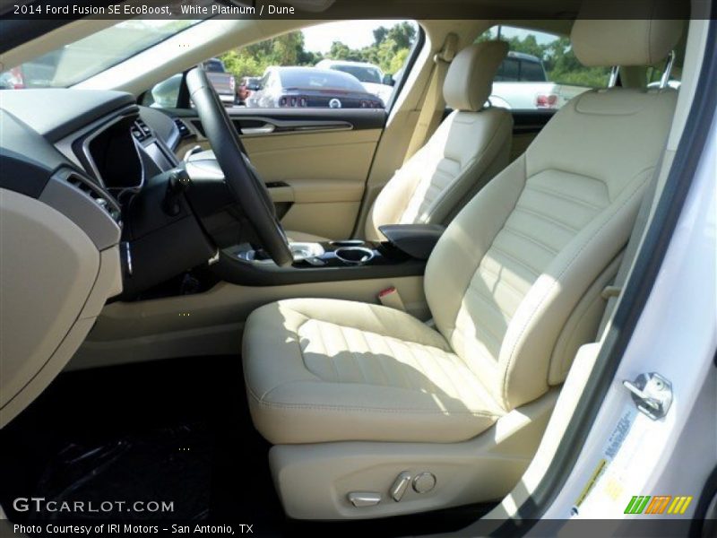 White Platinum / Dune 2014 Ford Fusion SE EcoBoost