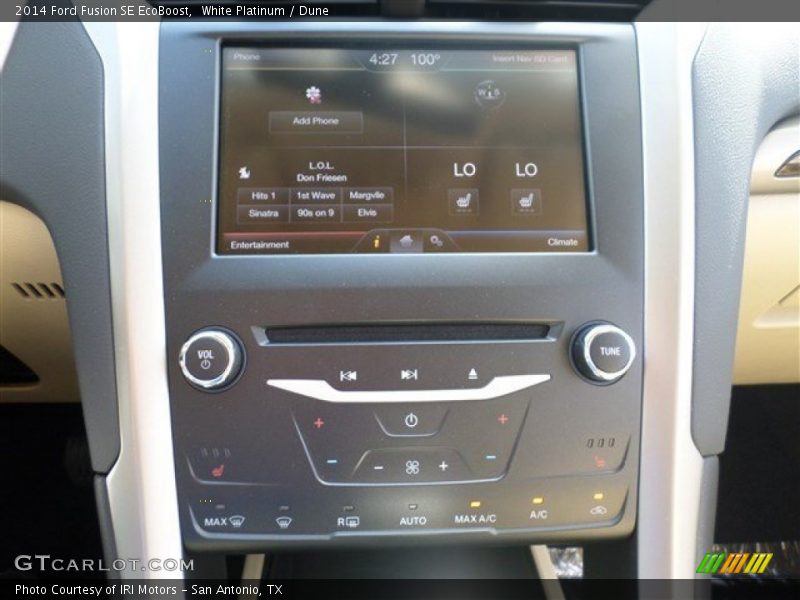 White Platinum / Dune 2014 Ford Fusion SE EcoBoost