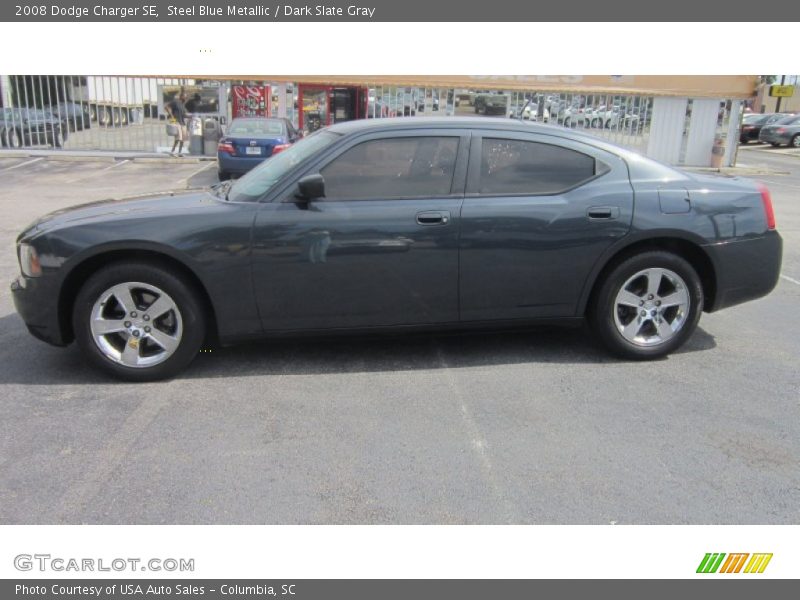 Steel Blue Metallic / Dark Slate Gray 2008 Dodge Charger SE