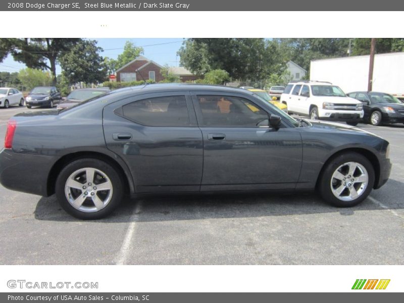 Steel Blue Metallic / Dark Slate Gray 2008 Dodge Charger SE