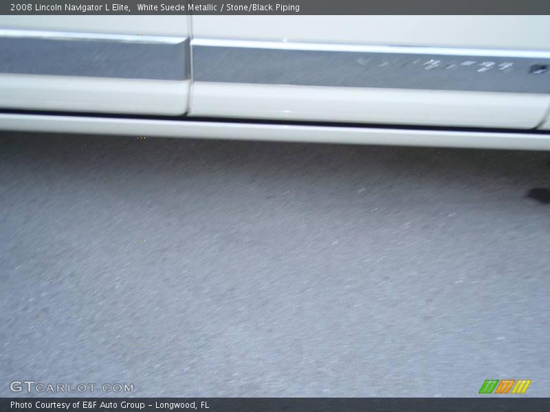 White Suede Metallic / Stone/Black Piping 2008 Lincoln Navigator L Elite