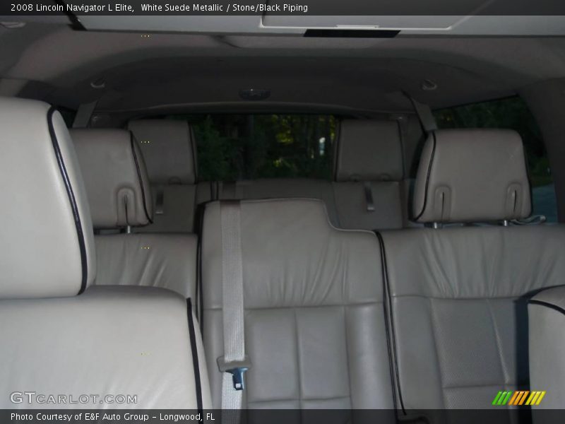 White Suede Metallic / Stone/Black Piping 2008 Lincoln Navigator L Elite