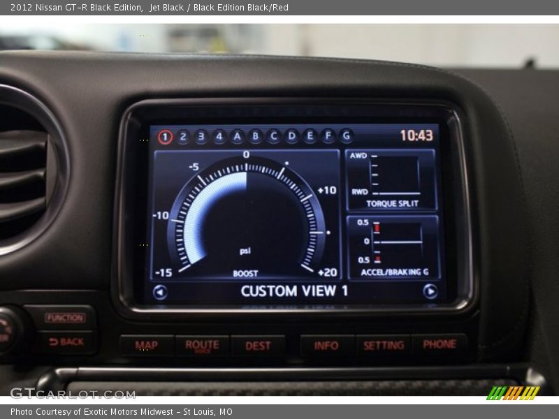 Controls of 2012 GT-R Black Edition