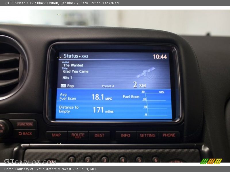 Controls of 2012 GT-R Black Edition