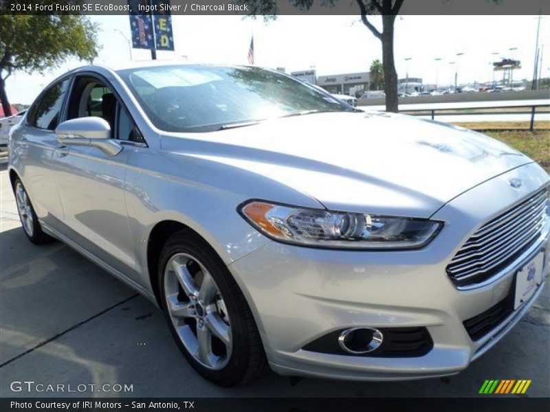 Ingot Silver / Charcoal Black 2014 Ford Fusion SE EcoBoost