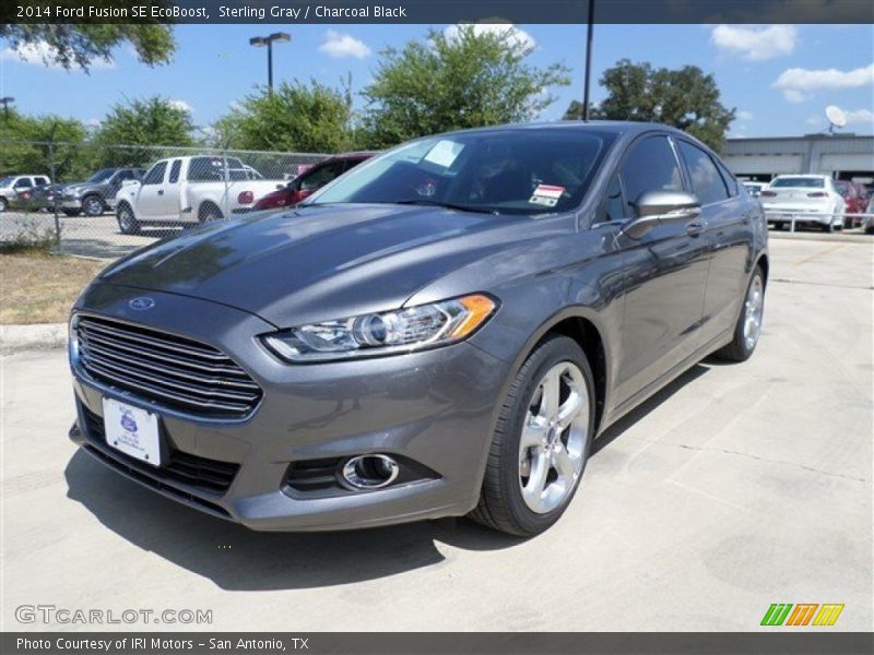 Sterling Gray / Charcoal Black 2014 Ford Fusion SE EcoBoost