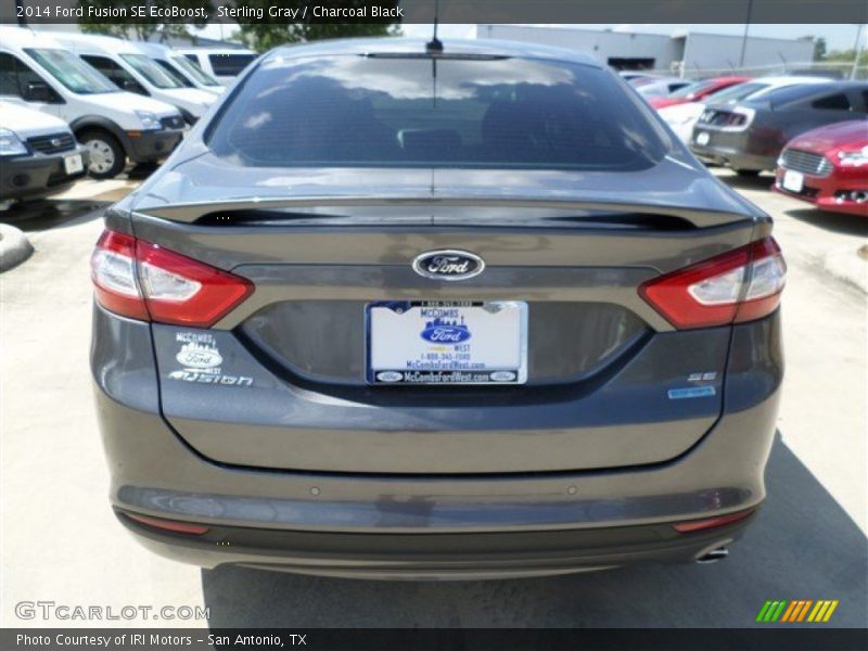 Sterling Gray / Charcoal Black 2014 Ford Fusion SE EcoBoost