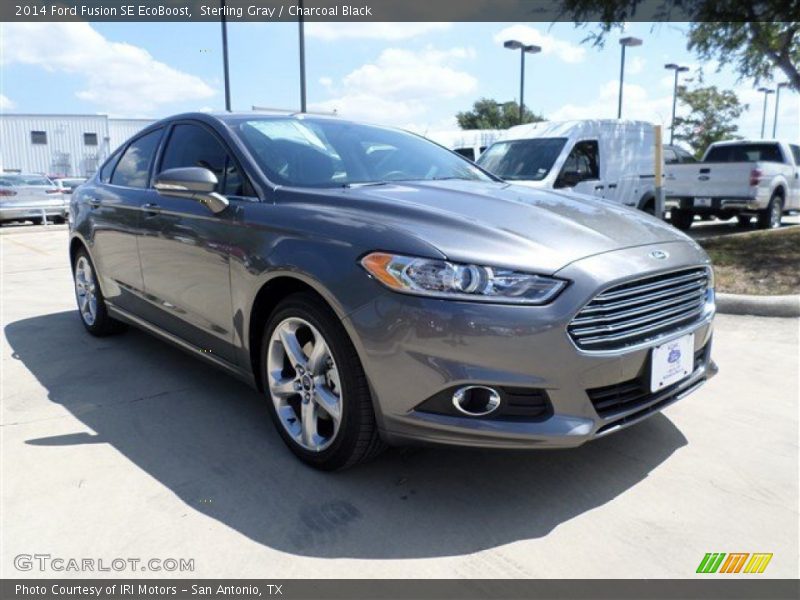 Sterling Gray / Charcoal Black 2014 Ford Fusion SE EcoBoost