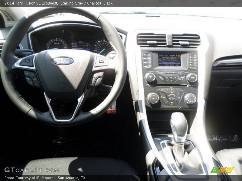 Sterling Gray / Charcoal Black 2014 Ford Fusion SE EcoBoost
