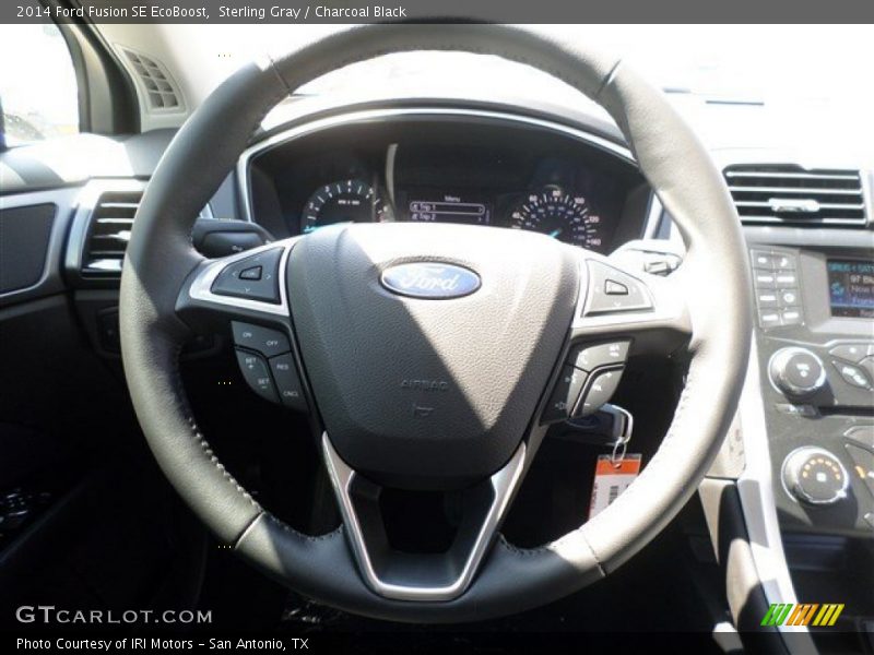 Sterling Gray / Charcoal Black 2014 Ford Fusion SE EcoBoost
