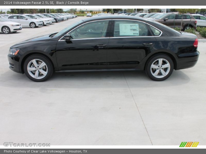 Black / Cornsilk Beige 2014 Volkswagen Passat 2.5L SE
